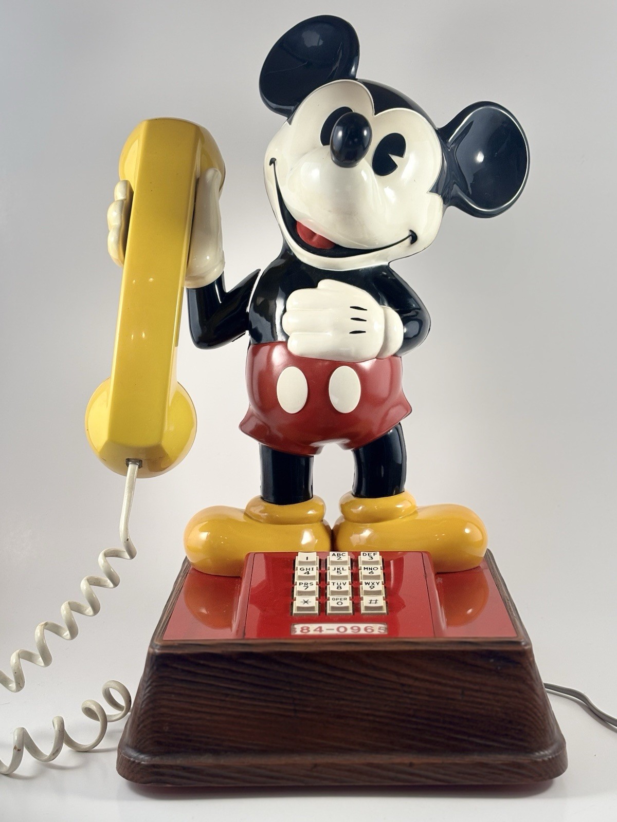 Vintage 1976 The Mickey Mouse Phone Landline Push Button Telephone Disney