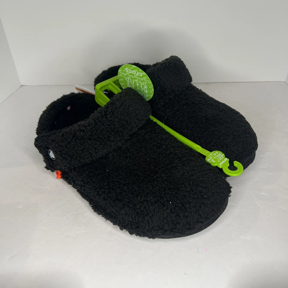 CROCS CLÁSICO INVIERNO ACOGEDOR PANTUFLAS POLAR NEGRO 209386-001 Hombre’s talla 8, WMNS 10 Foto 2 de 4