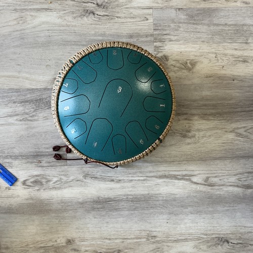 Steel Tongue Drum - 14 Inch 15 Notes Tongue Drum C Majoy Malachite Green