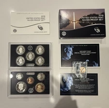 2019 U.S. Mint Silver Proof Set + Sealed 2019 W Lincoln Penny - 10 Coin set