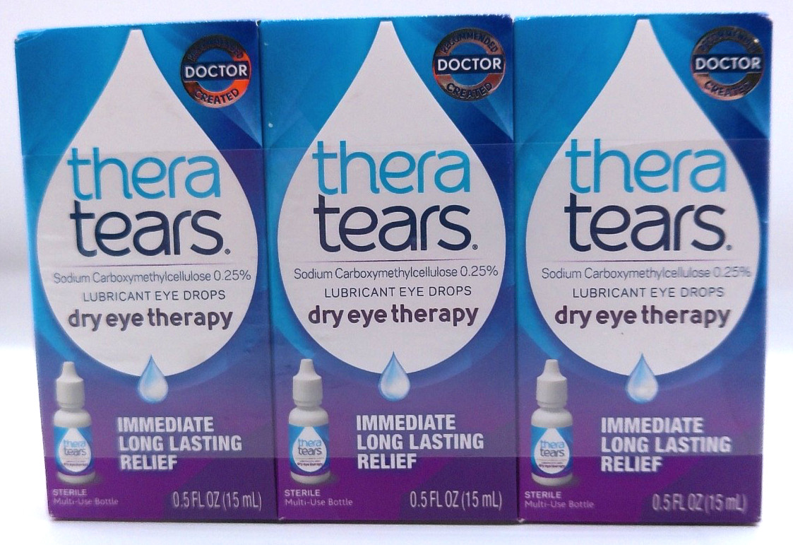 3Pk- Thera Tears Dry Eye Therapy, 0.5 Fl. Oz. Each, Exp. 2/2