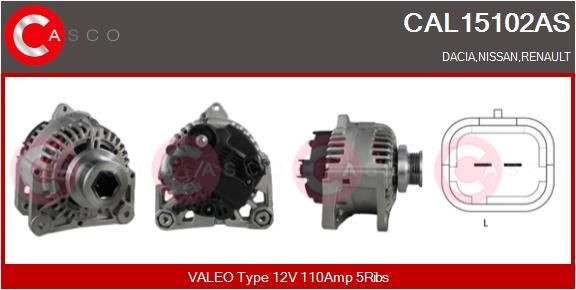 Casco CAL15102AS Generator FüR Dacia Passend FüR Nissan Renault-image