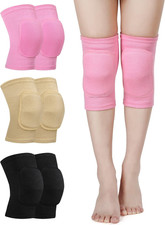 3 Pair Dance Knee Pads Women Non Slip EVA Protective Volleyball Yoga Black Pink