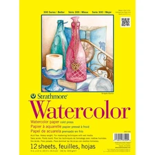Strathmore 300 Series Watercolor Paper Pad 9x12"
