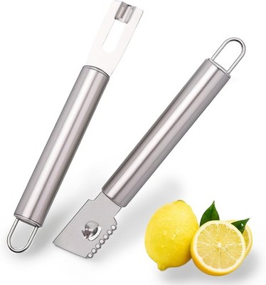2 Piece Stainl Steel Lemon Zesters, Upgraded Lemon Zester & Channel