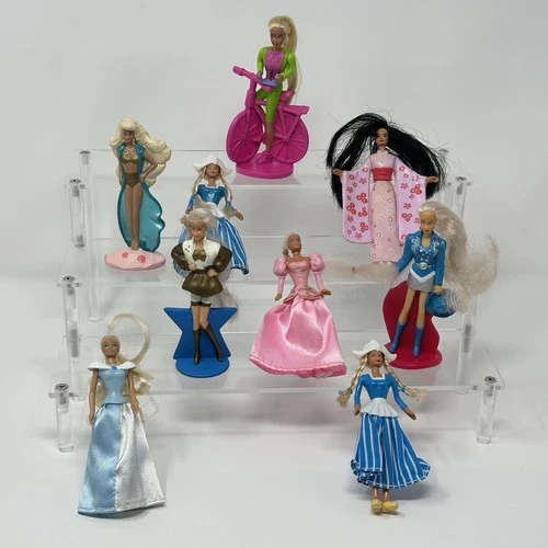 LOT OF 9 ASSORTED VINTAGE MCDONALD'S MINI BARBIE DOLLS TOYS FIGURES