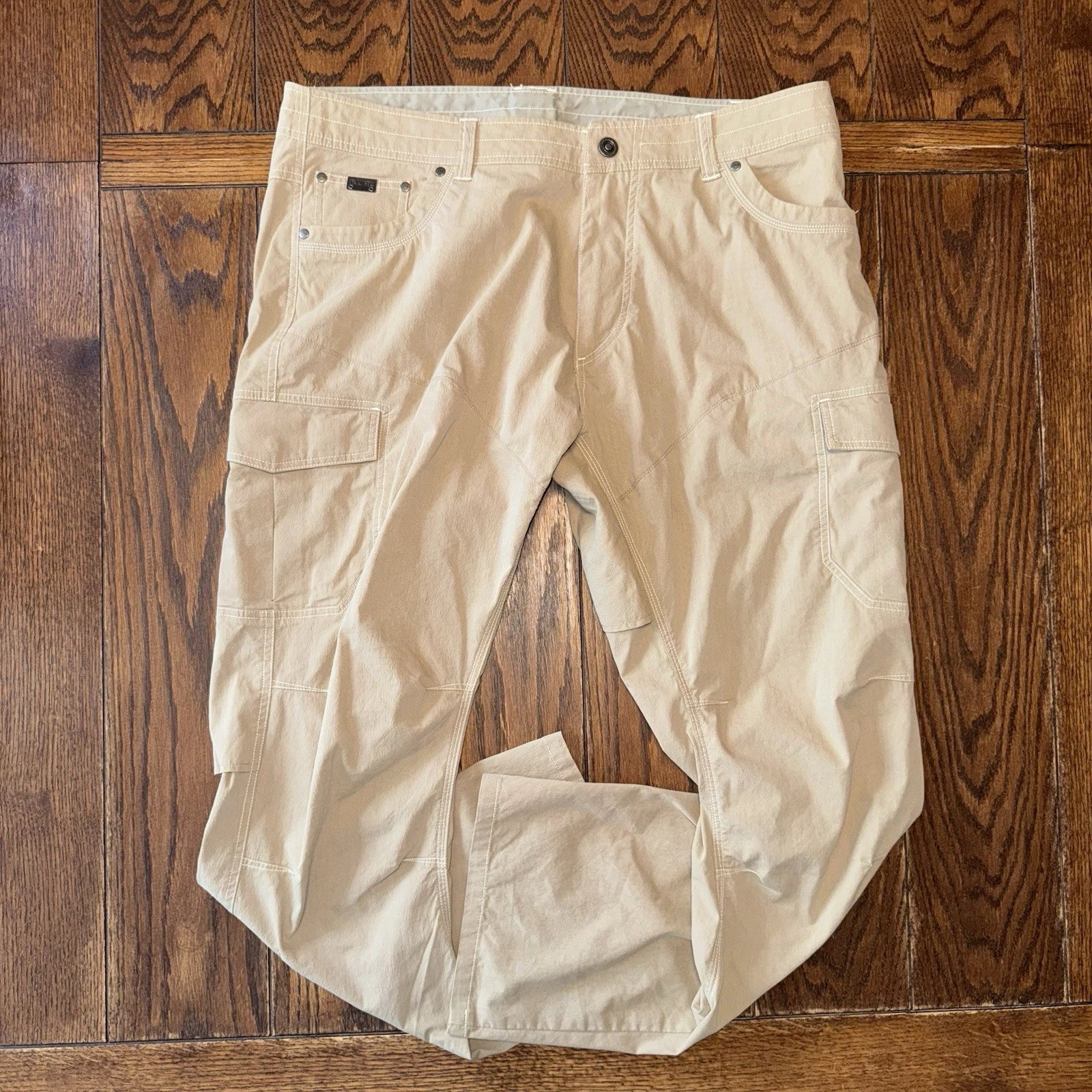 Kuhl Pants Mens Size 38x30 Beige Outdoor Hiking Vented Cargo Pants