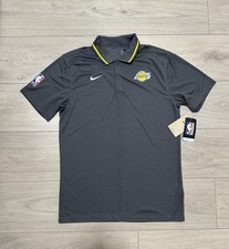 Lakers team issued size Small Pro cut jersey warm-up shirt Practice Nike Polo