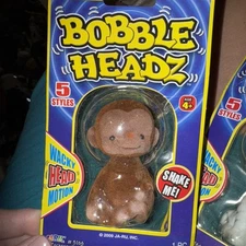 Monkey  Flocked Bobble Headz Bobblehead Ja-Ru Toys RARE 2010 New Sealed