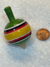 Beautiful Vintage Mexican Hand-Painted Spinning Top-Eye Catching Colors Folk Art