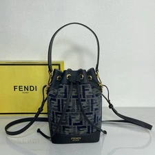 Fen..di Mon Tresor Bucket Bag Blue Denim - New in box ( mini size )