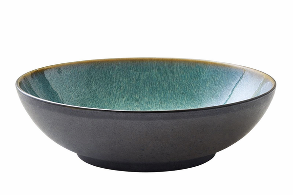 Bitz SalatschüSsel 24 Cm Gastro Steinzeug Schwarz GrüN Ø24Cm Schale-image