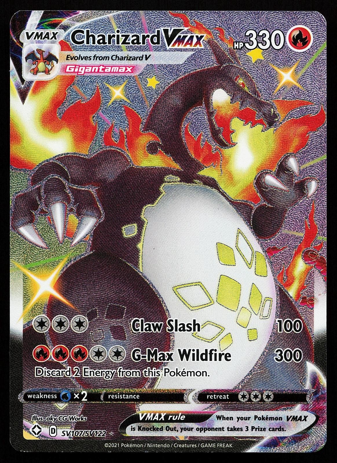 Charizard VMAX SV107/SV122 Holo Shining Fates Shiny Vault Pokemon Card