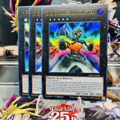 3x Yugioh Playset D/D/D Marksman King Tell RA05-EN047 Ultra Rare 1st Near Mint
