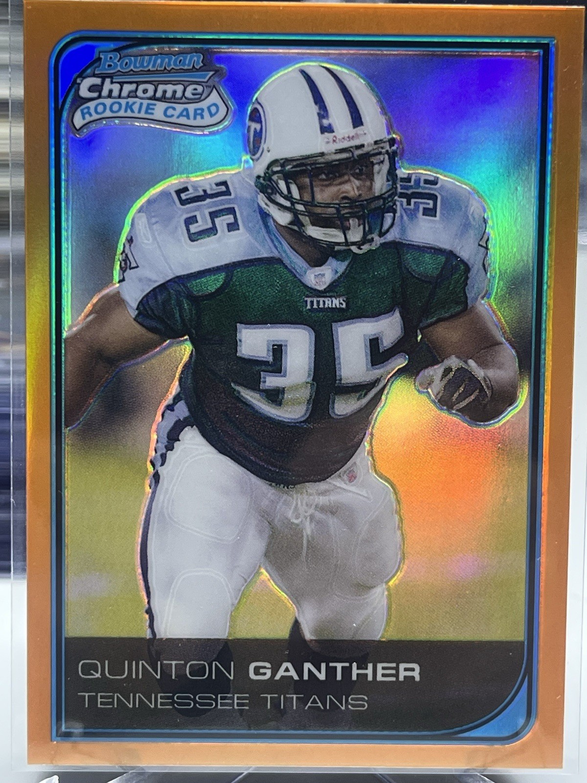 Quinton Ganther Bowman Chrome #240 Orange Refractor