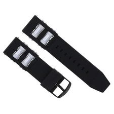 26MM RUBBER WATCH BAND STRAP FOR INVICTA RUSSIAN DIVER 1201 1805 1845 1959 BLACK