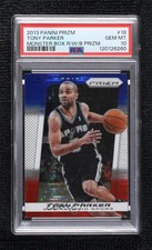 2013 Panini Prizm Blue White & Red Pulsar Tony Parker #18 PSA 10 GEM MT HOF 1fl4