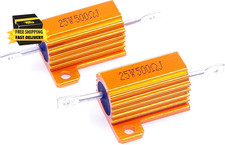 25 Watt 500 Ohm 5 Wirewound Resistor Electronic Aluminium Shell Resistor Gold 