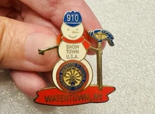 Vintage IBEW Electrical Workers Union Lapel Hat Pin LU Local 910 Watertown NY