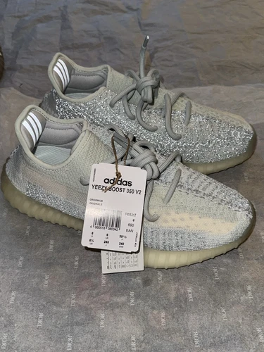 Adidas Yeezy Boost 350 V2 Cloud bianche scarpe da ginnastica riflettenti taglia UK 6 us 6 5