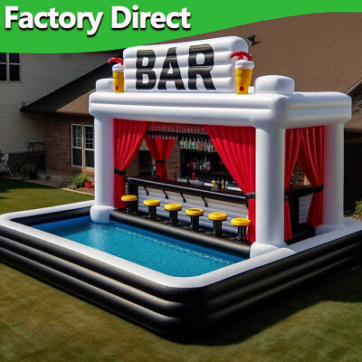 Commercial Inflatable Outdoor Pool Bar Water Blow Up Bar Party