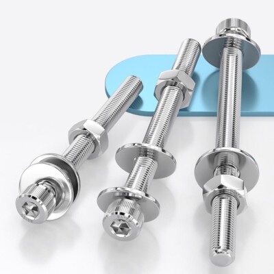 304 Stainless Steel Set Screw DIN912 Hex Socket Bolt With Nut And Washers M24