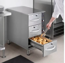 Triple Narrow Freestanding Drawer Warmer - Commercial Kitchen - NEW