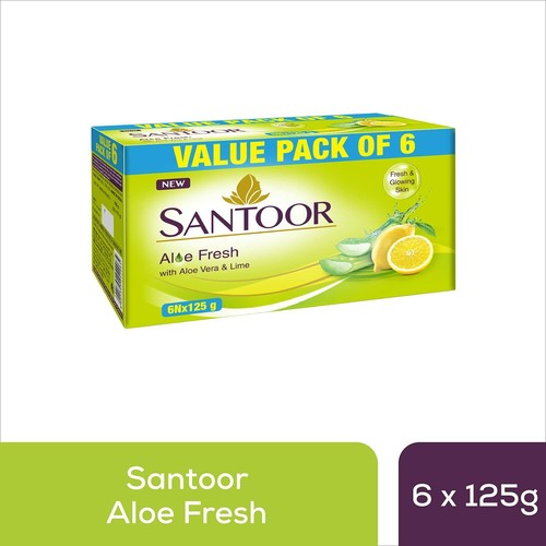 Santoor Total Skin Care Soaps 125g Pack of 6 us - Picture 6 of 13