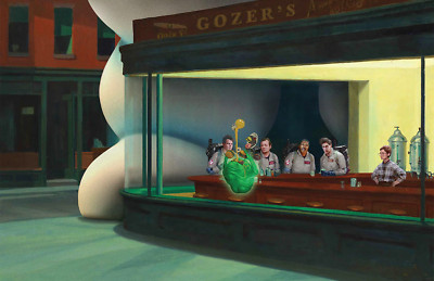 Ghostbusters Stay Puft Slimer Gozer Spengler Ray Broken Dreams Poster  11x17 MAT