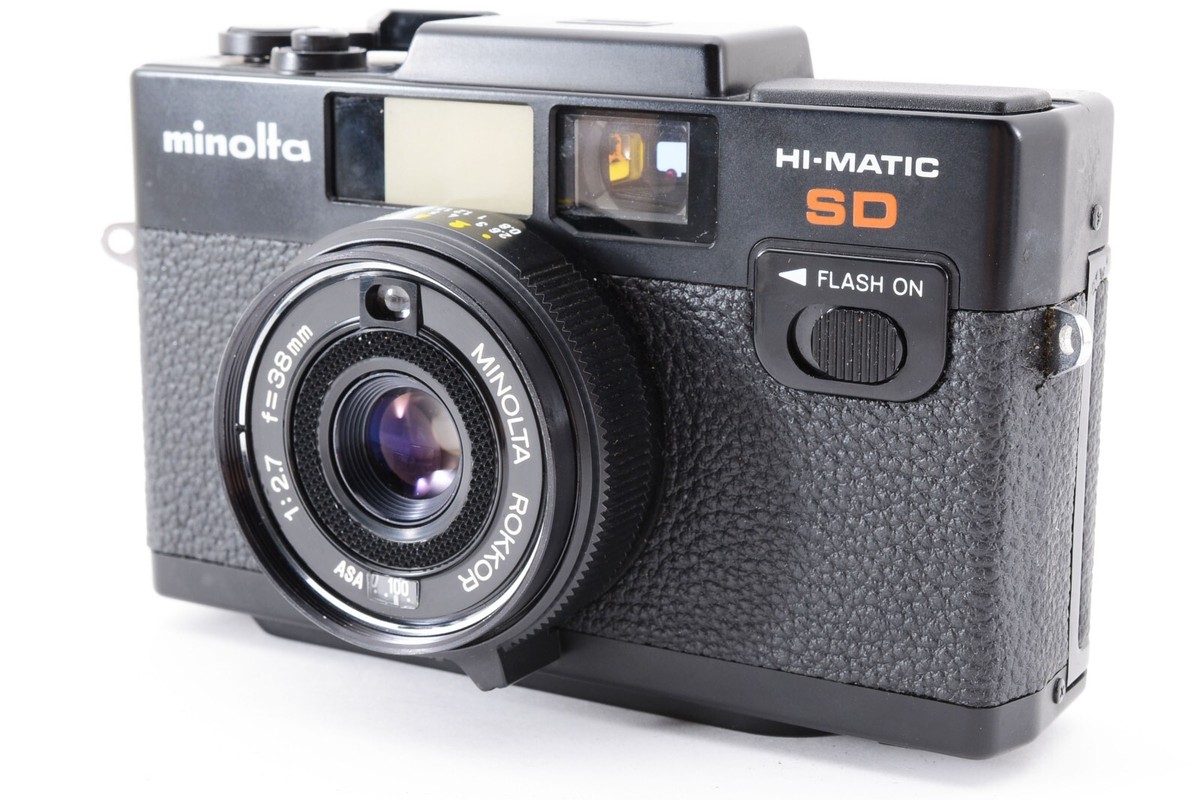 AS IS** Minolta Hi Matic SD Point & Shoot Rokkor 38mm F/2.7 Lens