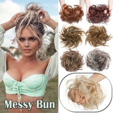 X-LARGE Messy Bun Hair Piece THICK Scrunchie Updo Wrap Hair Extension as Human