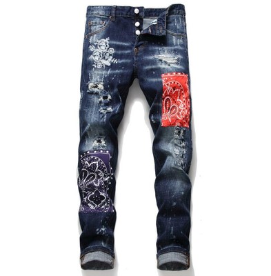 Mens Punk Boys Hip Hop Embroidery 
