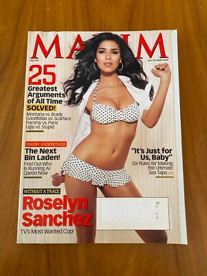 Maxim Magazine May 2007 Issue 113 Roselyn Sanchez Bikini Lingerie Bra Pinup Girl
