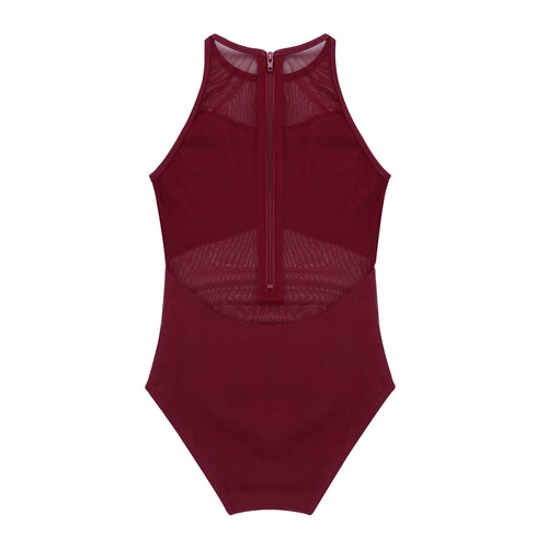 Kids Girls Dancewear Turtleneck Bodysuit Gymnastics Jumpsuit Rhinestones Shiny - Picture 54 of 56