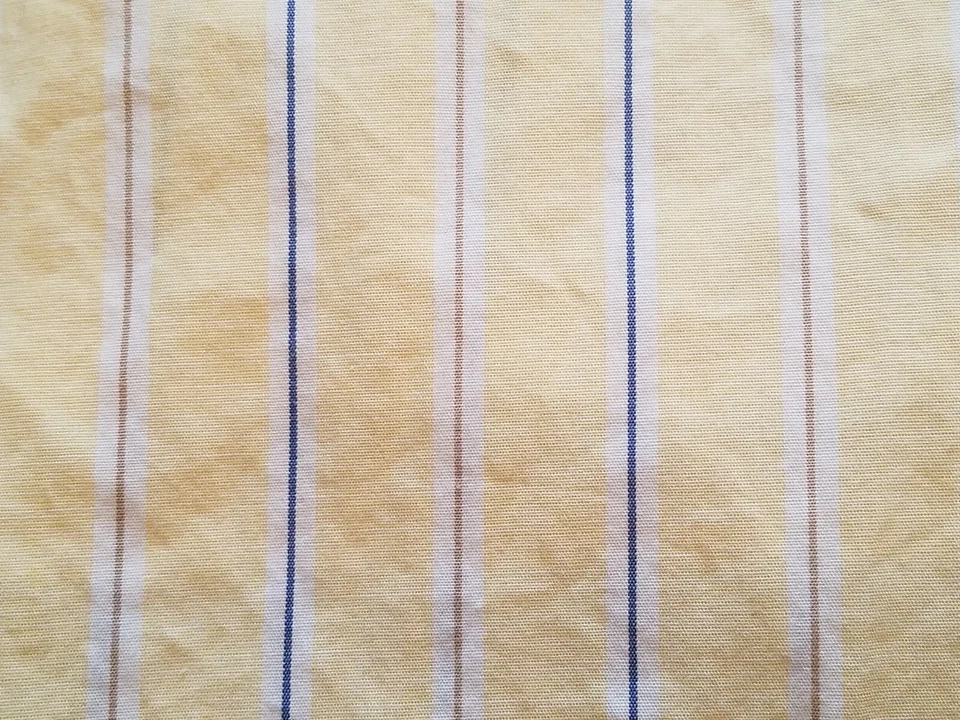 Camisa Nordstrom Hombre Botón Frontal Rayas Amarillo Azul Blanco Algodón Foto 2 de 4