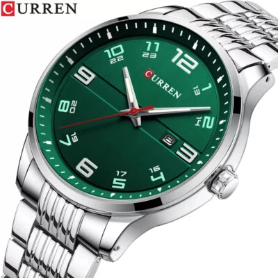 Herren Edelstahl Armbanduhr Top Analog Wasserdichte Quarz Uhr der Marke Curren - Bild 1 von 4