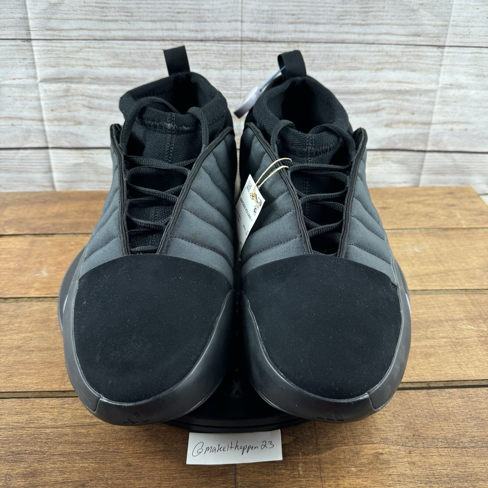 Adidas Harden Volume 7 ‘Core Black’ White James Harden HP3021 Men Size 14.5 RARE image 5