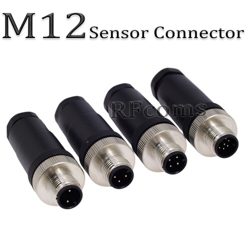 M12 Connector 4 5 8 12 Pin Sensor Adapter Male/Female Straight/Right Angle Plug - Picture 15 of 19