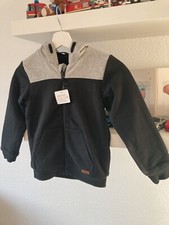 Jako-O Kuschelsweatjacke mit Kapuze, Teddyfutter, Gr. 128/134 Farbe Schwarz, Neu