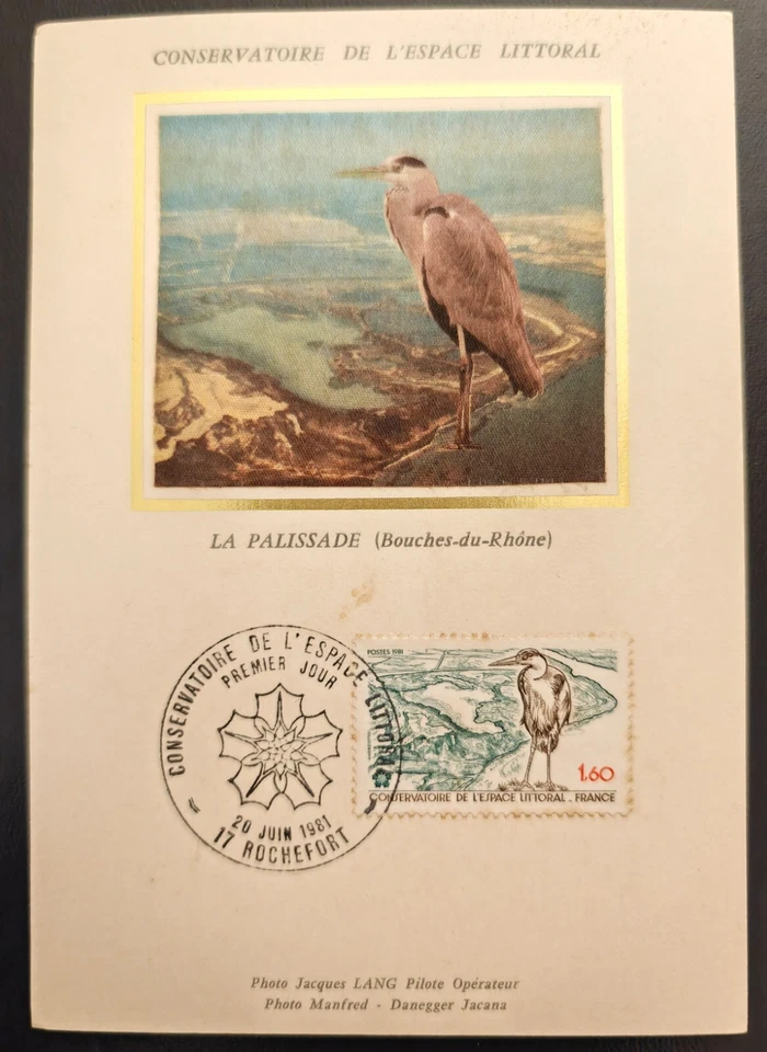 1981 Conservatoire de l'Espace Littoral, LA PALISSADE Maximum Soie FDC 1er jour - Photo 1/1