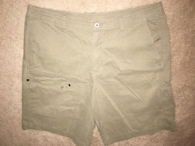 WHITE SIERRA KHAKI MENS ARMY CARGO HIKING-TRAIL SHORTS SIZE 40 COTTON/NYLON  EUC