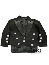 Baby Prince Charlie Jacket With 3 Button Vest Wedding Kids Kilt Jacket