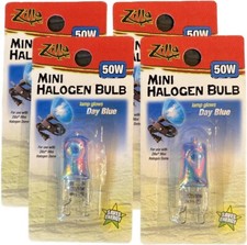Zilla Mini Halogen Bulb Day Blue, 50 watt 4 Units 