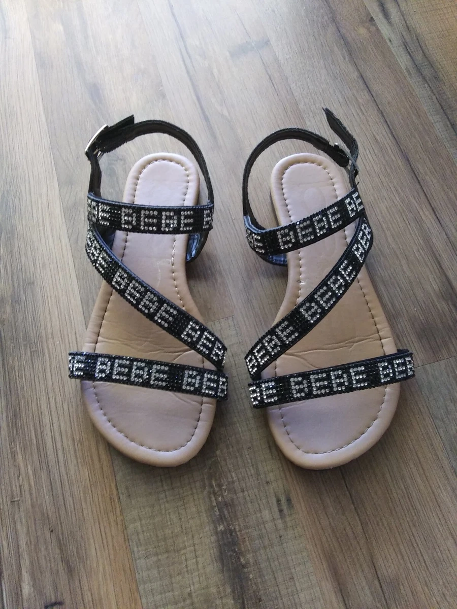 Bebe rhinestone sandals hot sale