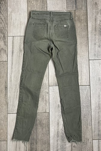 Hollister High Rise Super Skinny Jeans Damen Größe 1 / 2 R W25 L30 Olivgrün - Bild 2 von 13