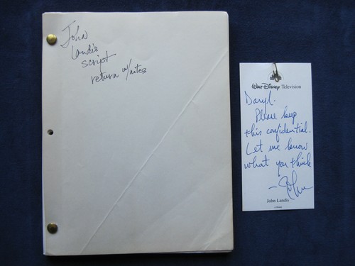 ORIGINAL SKRIPT - SUSANS PLAN von JOHN LANDIS mit AUTOGRAMM NOTIZ SIGNIERT von ihm