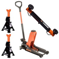 Bahco Werkstattpaketangebot Wagenheber BH13000 + QuerträGer + 2 UnterstellböCke