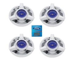 (Set/4) Blue Wire Wheel Spinner Center Hub Caps For 1962-1963 Ford Thunderbird
