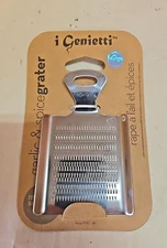 iGenietti Garlic & Spice Grater; NIB; Stainless Steel