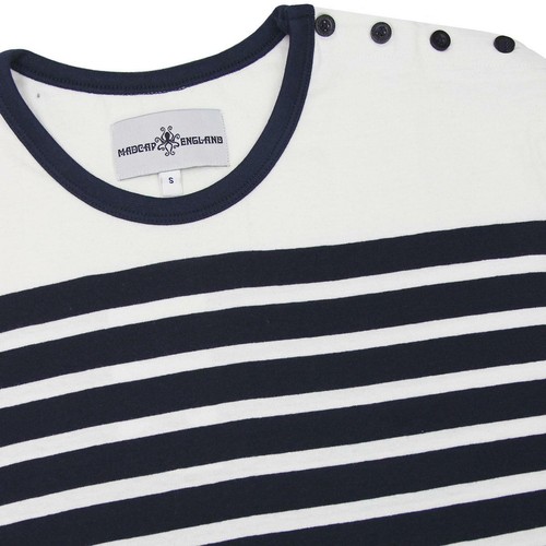 NEW MADCAP MENS RETRO 60s 70s MOD STRIPED BRETON TOP T-SHIRT Le Beat MC470 - Picture 3 of 4